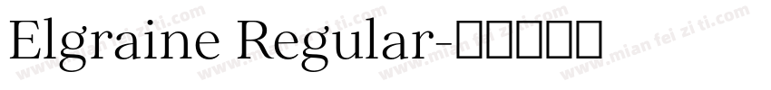 Elgraine Regular字体转换